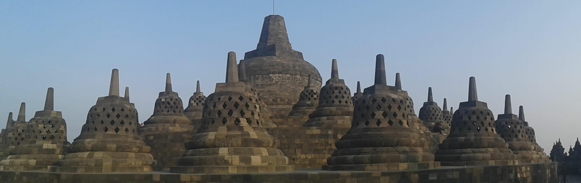 the stupas located at the thirds level of Borobudur temple